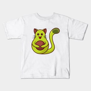 Avocado and cat Kids T-Shirt